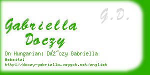 gabriella doczy business card