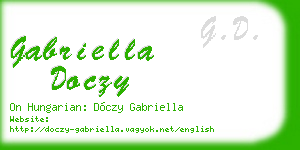 gabriella doczy business card
